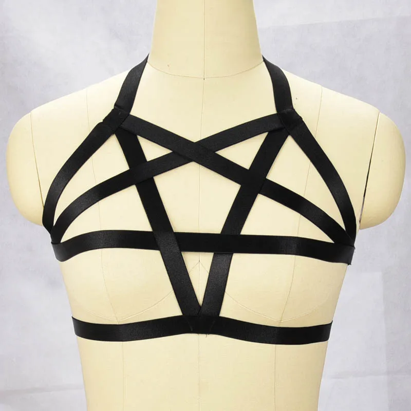 Body Cage Women Belts Rock Halterneck Gothic star Pentagram Harness Body Sexy Bondage Bustier Corset Sculpting Chest Waist Belt
Body Cage Women Belts Rock Halterneck Gothic star Pentagram Harness Body Sexy Bondage Bustier Corset Sculpting Chest Waist Belt