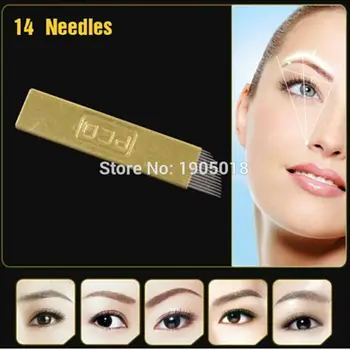 S.S 500pcs PCD 14pins microblading blades #14 disposable micro needles for permanent makeup tattoo eyebrow embroidery pens
S.S 500pcs PCD 14pins microblading blades #14 disposable micro needles for permanent makeup tattoo eyebrow embroidery pens