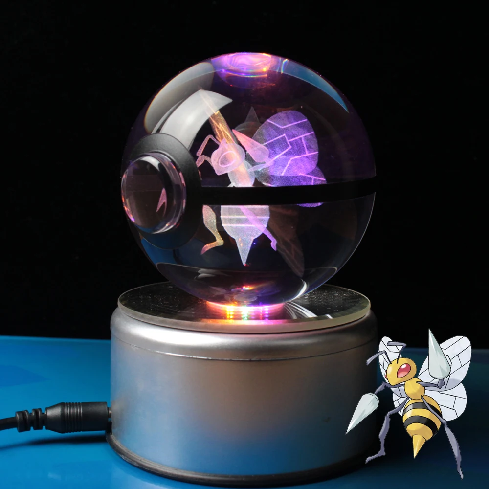 Glass Pokeball Beedrill Cartoon 3D Model Pokeball Toy figures for Kids Party Supply
Glass Pokeball Beedrill Cartoon 3D Model Pokeball Toy figures for Kids Party Supply