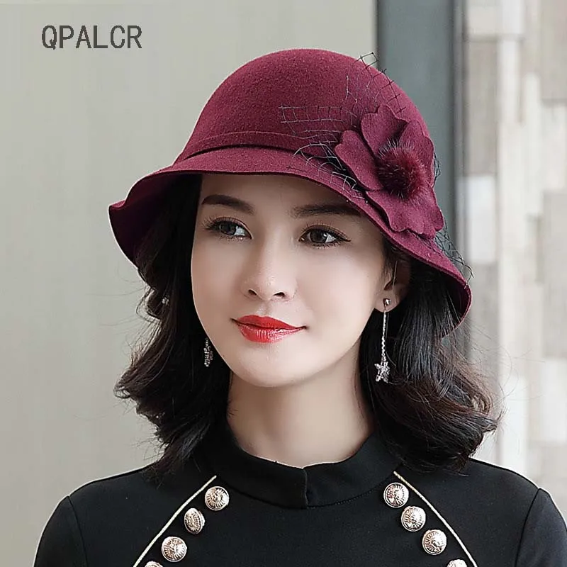 QPALCR Retro Wool Fedoras Hats For Women Classic Felt Hat Cap Ladies Mesh Floral Top Hat Winter Black Floppy Bowler Church Hat
QPALCR Retro Wool Fedoras Hats For Women Classic Felt Hat Cap Ladies Mesh Floral Top Hat Winter Black Floppy Bowler Church Hat