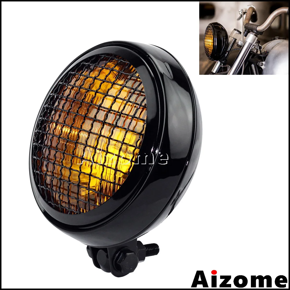 Universal Motorcycle Black 5-3/4" Headlight Mesh Grill Vintage Headlamp For Harley Honda Yamaha Suzuki Custom Cafe Racer Cruiser
Universal Motorcycle Black 5-3/4" Headlight Mesh Grill Vintage Headlamp For Harley Honda Yamaha Suzuki Custom Cafe Racer Cruiser
