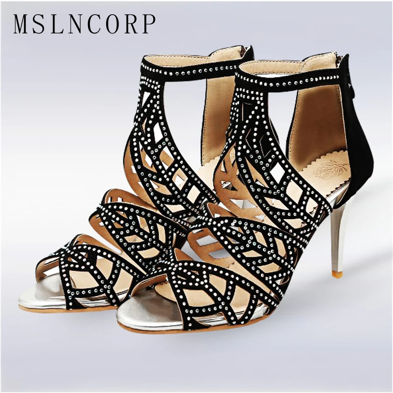 Size 34-48 Women Sandals Boots Peep Toe Women High Heels Shoes Fashion Gladiator Casual Cut Outs Rhinestones Crystal Thin Heel
Size 34-48 Women Sandals Boots Peep Toe Women High Heels Shoes Fashion Gladiator Casual Cut Outs Rhinestones Crystal Thin Heel