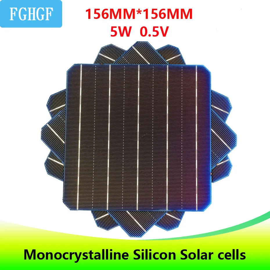 50Pcs 5BB 5W 0.5V Monocrystalline Silicon Solar Cell Grade A 6x6 солнечные панели For home panel solar DIY Solar Panel use
50Pcs 5BB 5W 0.5V Monocrystalline Silicon Solar Cell Grade A 6x6 солнечные панели For home panel solar DIY Solar Panel use