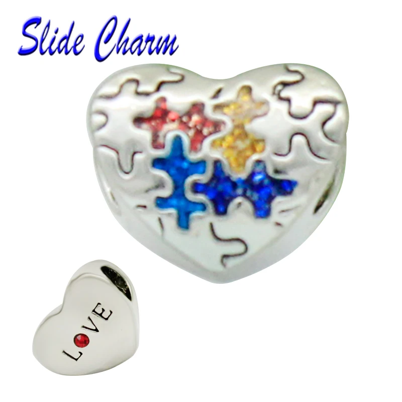 Care for Autism charm beads fit Pandora silver charm bracelet female genuine DIY jewelry making
Care for Autism charm beads fit Pandora silver charm bracelet female genuine DIY jewelry making