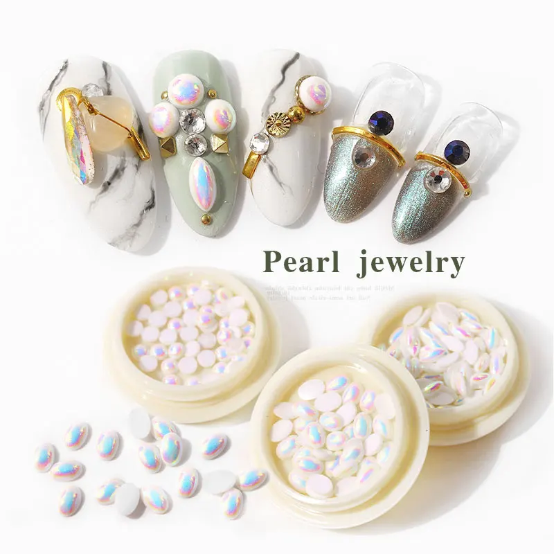 Flat bottom semicircle 1box DIY 3D Wihte AB Pearl Nail Glitter Nail Rhinestones Nail Art Decorations Manicure tools
Flat bottom semicircle 1box DIY 3D Wihte AB Pearl Nail Glitter Nail Rhinestones Nail Art Decorations Manicure tools