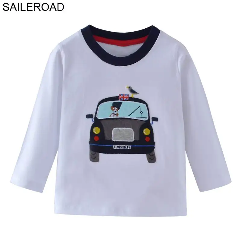 SAILEROAD Dog Drive Embroider Boys Long Sleeve T-Shirts New Spring Children Full Clothes Cotton a little Kids Tops Clothing
SAILEROAD Dog Drive Embroider Boys Long Sleeve T-Shirts New Spring Children Full Clothes Cotton a little Kids Tops Clothing