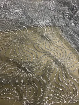 Nigerian Lace Fabric with glued glitter yaking-3.2409 French Embroidered lace fabric for party dress
Nigerian Lace Fabric with glued glitter yaking-3.2409 French Embroidered lace fabric for party dress