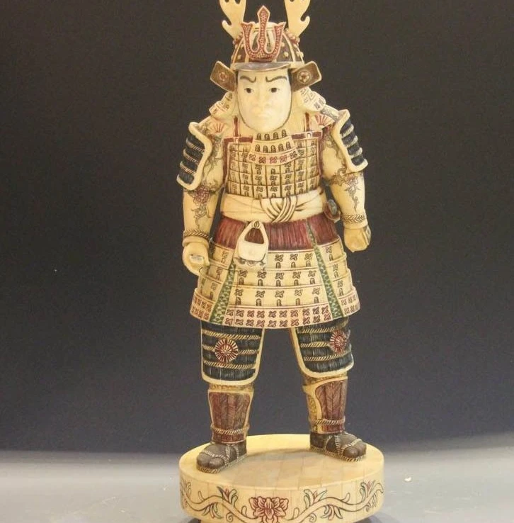 20 China Cattle Bone Pure Handmade Carved Japanese Samurai Armor Warrior Statue
20 China Cattle Bone Pure Handmade Carved Japanese Samurai Armor Warrior Statue