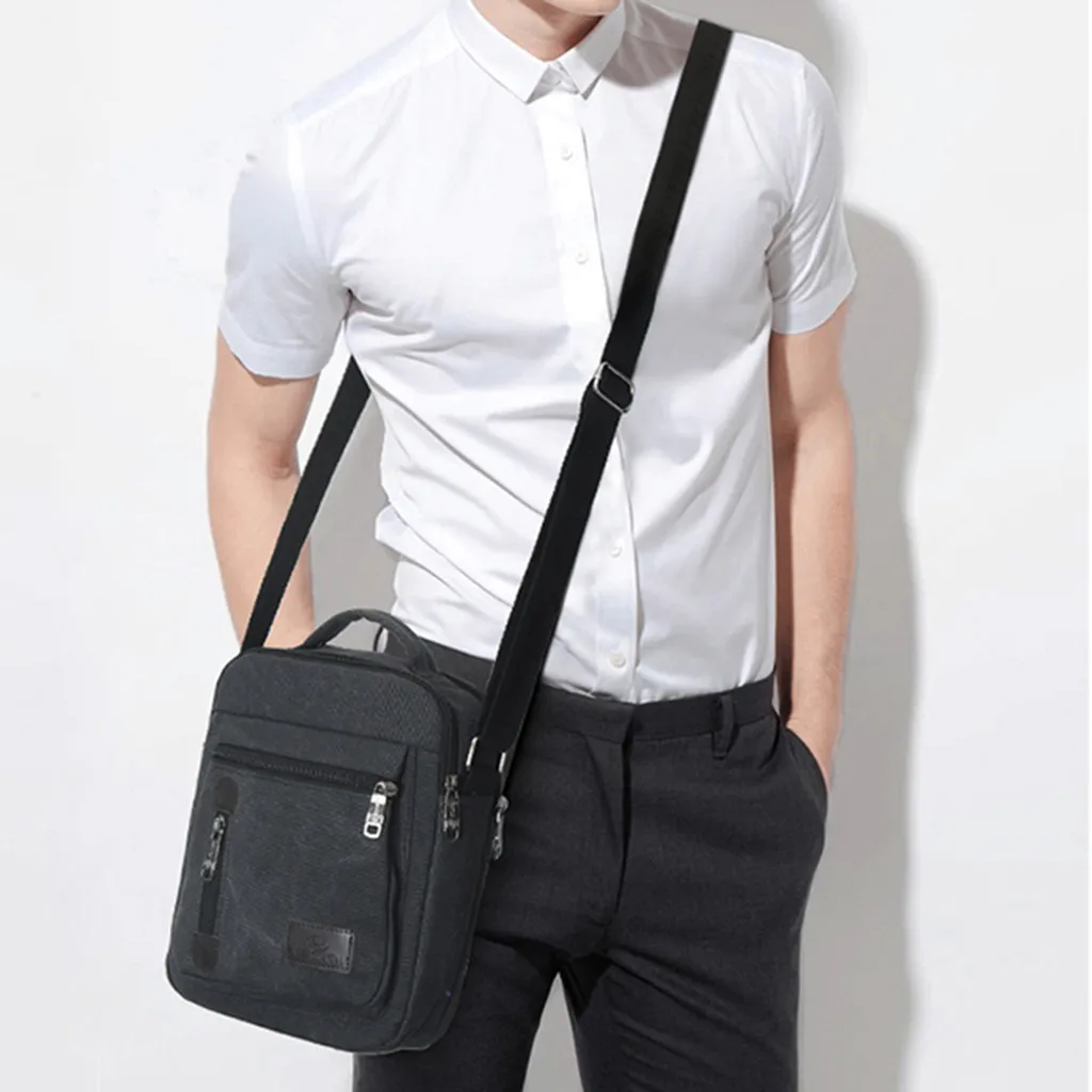 xiniu Men's Fashion Canvas Solid Color Casual Business Shoulder Bag Messenger Bags Simple Leisure Chian Single Shoulder Bag#0522
xiniu Men's Fashion Canvas Solid Color Casual Business Shoulder Bag Messenger Bags Simple Leisure Chian Single Shoulder Bag#0522