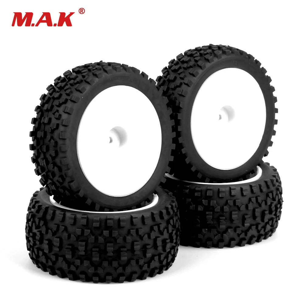 1:10 Rubber Front and Rear Tires White Wheel Rims For RC Buggy Off Road Car #484
1:10 Rubber Front and Rear Tires White Wheel Rims For RC Buggy Off Road Car #484