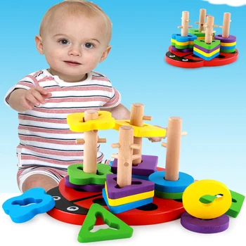 Baby Blocks Toy Brain Development Toys Montessori Match Geometric Sorting Board Wooden Blocks Kids Educational Toys
Baby Blocks Toy Brain Development Toys Montessori Match Geometric Sorting Board Wooden Blocks Kids Educational Toys