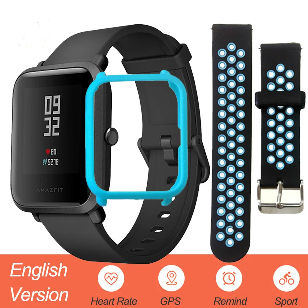 

English Version Amazfit Bip Smart Watch Men Huami Mi Pace Smartwatch For IOS Android Heart Rate Monitor 45 Days Battery