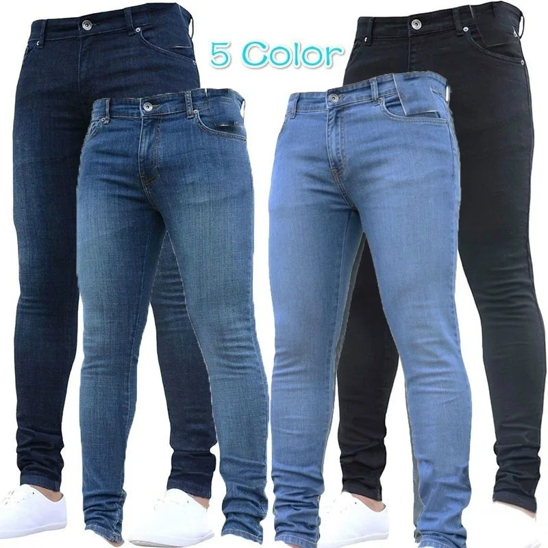 2019 New Best Sales Men's Skinny Jeans for Four Seasons Wear Personality Fashion Slim Elastic Feet Jeans Solid Color Wild Models
2019 New Best Sales Men's Skinny Jeans for Four Seasons Wear Personality Fashion Slim Elastic Feet Jeans Solid Color Wild Models