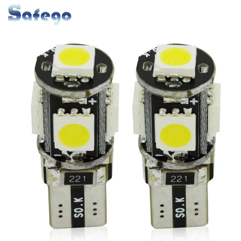 Safego 2pcs W5W T10 LED Bulbs Canbus 5050 194 168 12V 5SMD No Error Car Interior Plate Lights Wedge Lamp White 5000K 6000K 8000K
Safego 2pcs W5W T10 LED Bulbs Canbus 5050 194 168 12V 5SMD No Error Car Interior Plate Lights Wedge Lamp White 5000K 6000K 8000K
