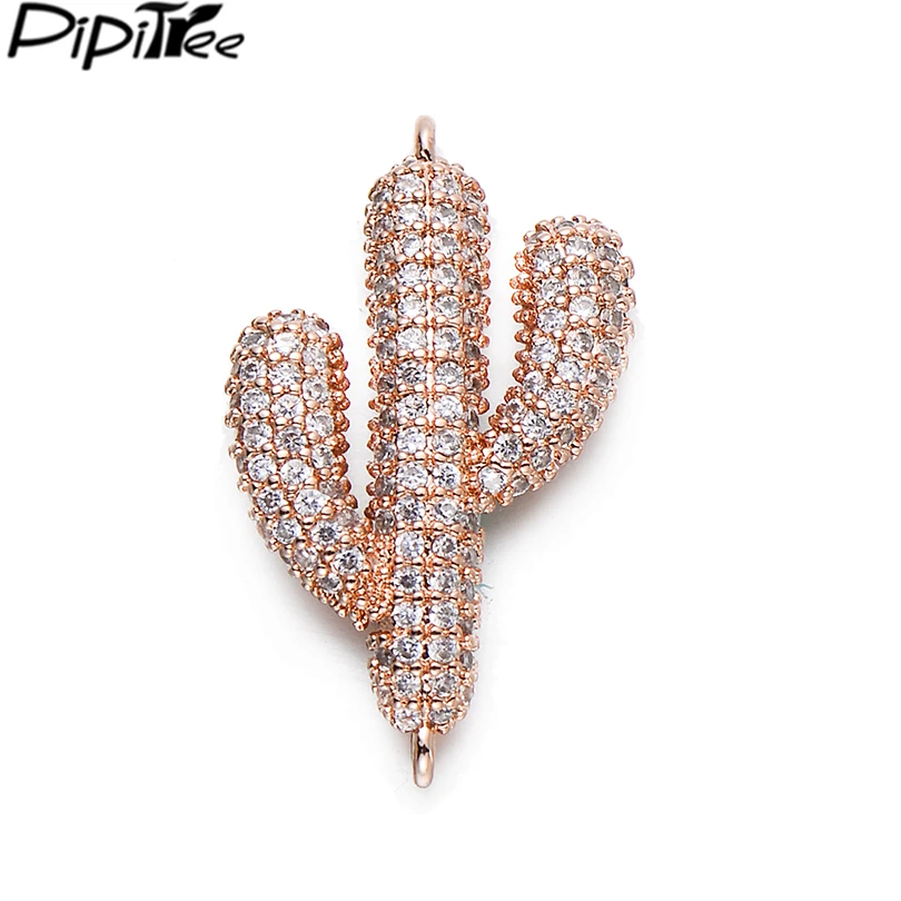 Pipitree Shiny Full Micro Paved Cubic Zirconia Cactus Charms Bracelet Connector Charms for Jewelry Making Copper Nickle Free
Pipitree Shiny Full Micro Paved Cubic Zirconia Cactus Charms Bracelet Connector Charms for Jewelry Making Copper Nickle Free