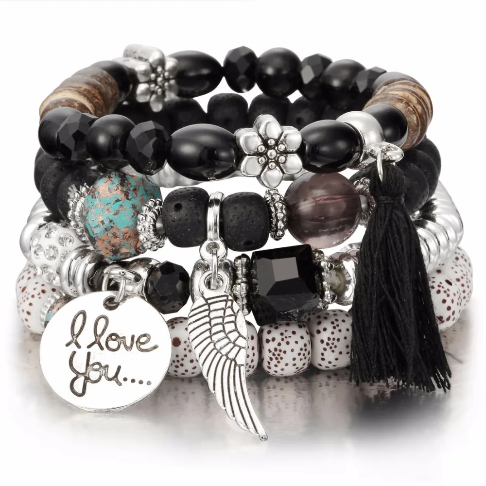Multilayer Color Stone and Tassel Wing Pandent Adjustable Bohemian Bilezik Cuff Bracelet for Women Jewelry Gift Mujer Pulseras
Multilayer Color Stone and Tassel Wing Pandent Adjustable Bohemian Bilezik Cuff Bracelet for Women Jewelry Gift Mujer Pulseras