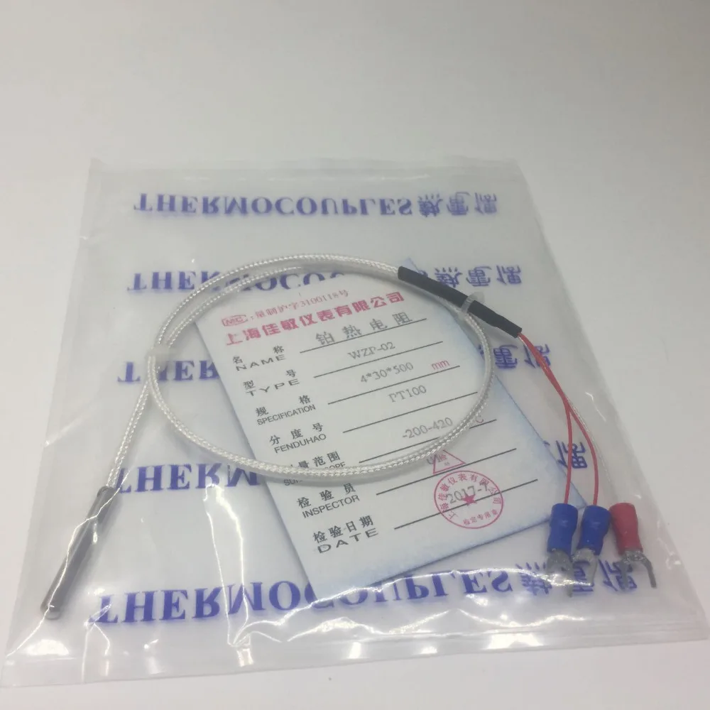 NEW PT100 probe 0.5M RTD Cable Stainless Probe 4*30*500mm 3 Wires Temperature Sensor -50 C to + 400 C
NEW PT100 probe 0.5M RTD Cable Stainless Probe 4*30*500mm 3 Wires Temperature Sensor -50 C to + 400 C