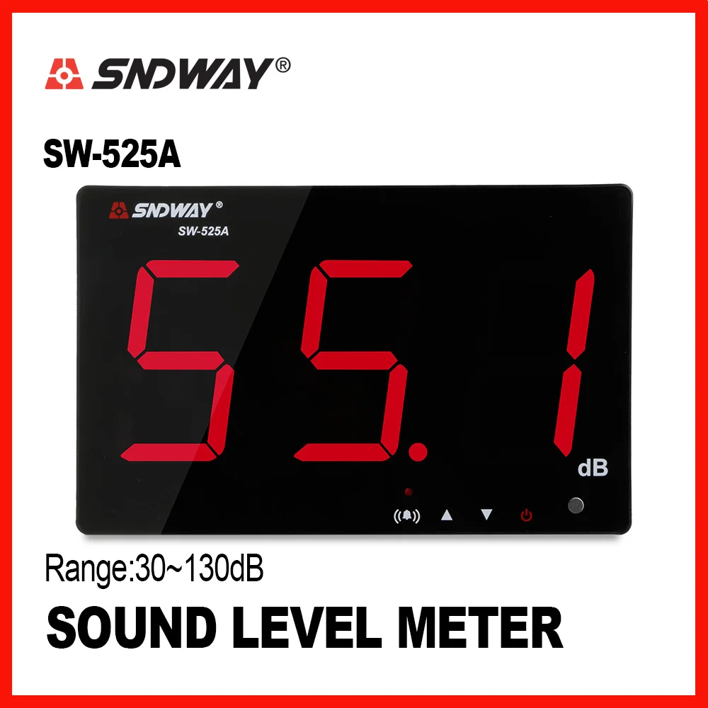 SNDWAY Sound Level Meters Digital Sound Level Meter Noise Meter Large Screen Decibel 30~130db SW-525A Mini Sound Level Meter
SNDWAY Sound Level Meters Digital Sound Level Meter Noise Meter Large Screen Decibel 30~130db SW-525A Mini Sound Level Meter