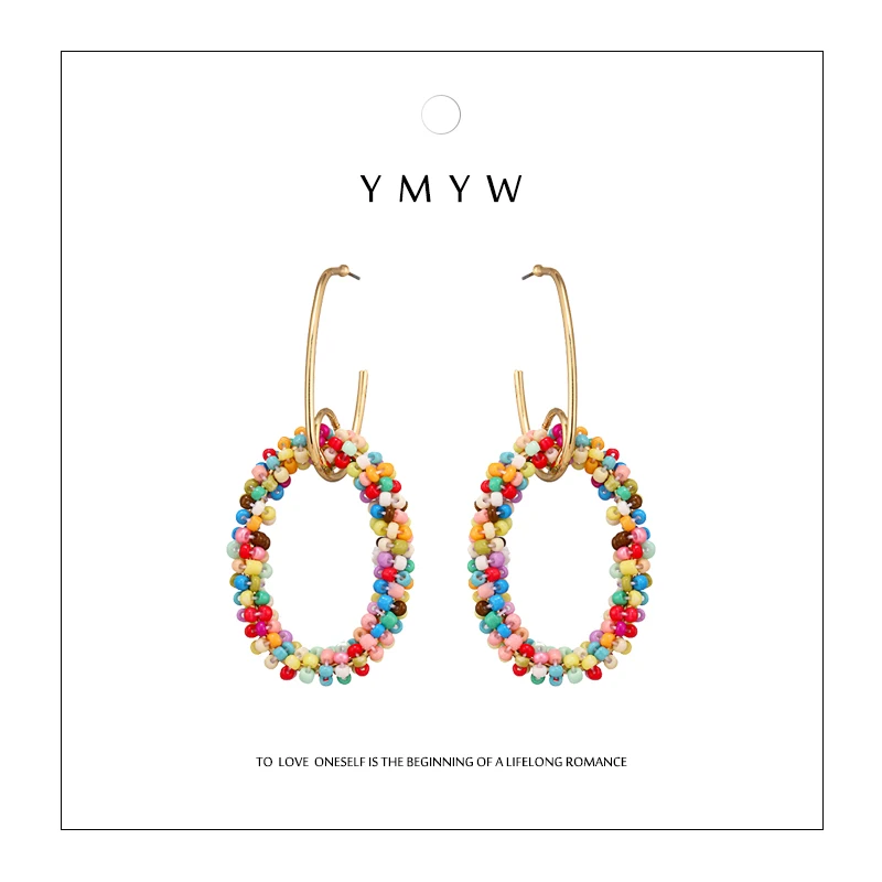 YMYW Trendy Boho Acrylic Bead Round Drop Earrings Resin Colorful Consice Metal Temperament Brincos Women Holiday Jewelry Gift
YMYW Trendy Boho Acrylic Bead Round Drop Earrings Resin Colorful Consice Metal Temperament Brincos Women Holiday Jewelry Gift