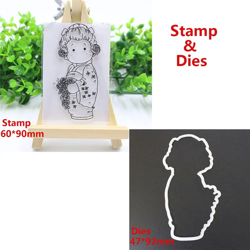 Japanese Girl Transparent Stamps + Metal Cutting Dies Stencils Scrapbooking Embossing Album Paper Cards Decorative DIY Craft
Japanese Girl Transparent Stamps + Metal Cutting Dies Stencils Scrapbooking Embossing Album Paper Cards Decorative DIY Craft