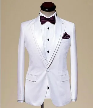 Custom Made Groomsmen Shawl/Notch Lapel Groom Tuxedos White Mens Suits Wedding Best Man (Jacket+Pants+Tie+Hankerchief)B747
Custom Made Groomsmen Shawl/Notch Lapel Groom Tuxedos White Mens Suits Wedding Best Man (Jacket+Pants+Tie+Hankerchief)B747