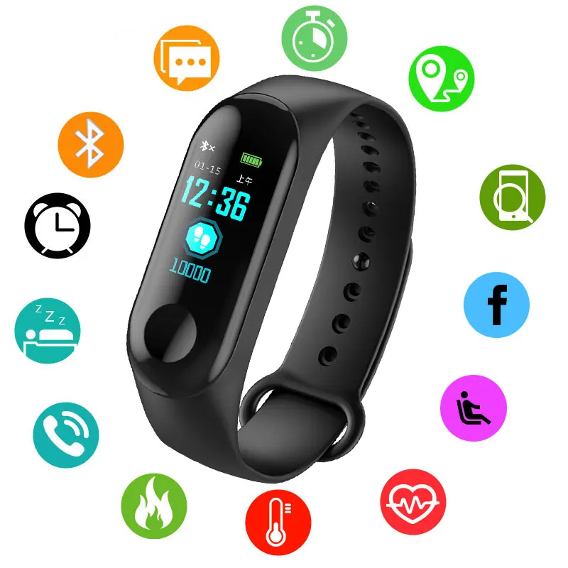 

BOAMIGO Color IPS Screen Smart Sport Fitness Watch Bracelet IP68 Waterproof Blood Pressure Oxygen Activity Tracker For Men Women