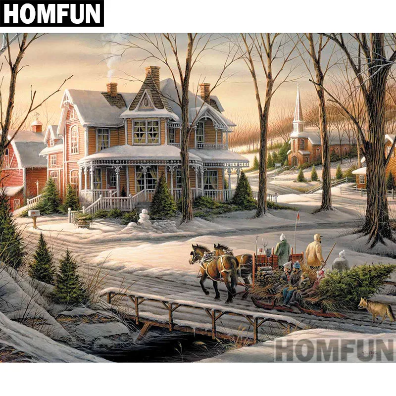 Алмазная живопись HOMFUN A00802 картина с квадратными/круглыми стразами 5D сделай сам