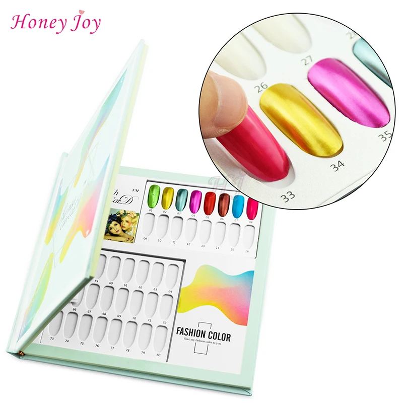80 Colors Card Book Chart Photo Album Oval Flat Tips Design Printed Colorful Pattern for Nail Art Salon Nail Gel Polish Display
80 Colors Card Book Chart Photo Album Oval Flat Tips Design Printed Colorful Pattern for Nail Art Salon Nail Gel Polish Display
