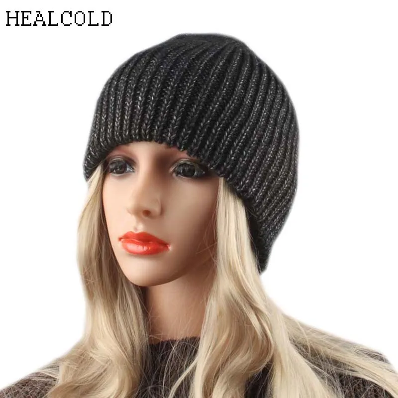 HEALCOLD Women Winter Cap Thick Knitted Wool Warm Hats Caps Female Casual Skullies Beanies
HEALCOLD Women Winter Cap Thick Knitted Wool Warm Hats Caps Female Casual Skullies Beanies