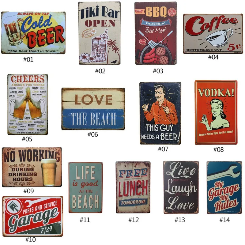 Home Decor Tin Sign Metal Sign Bar / Pub / Garage Metal Plate Metal Wall Decoration Pos Wine / Whiskey / Beer / Cocktail Vintage
Home Decor Tin Sign Metal Sign Bar / Pub / Garage Metal Plate Metal Wall Decoration Pos Wine / Whiskey / Beer / Cocktail Vintage