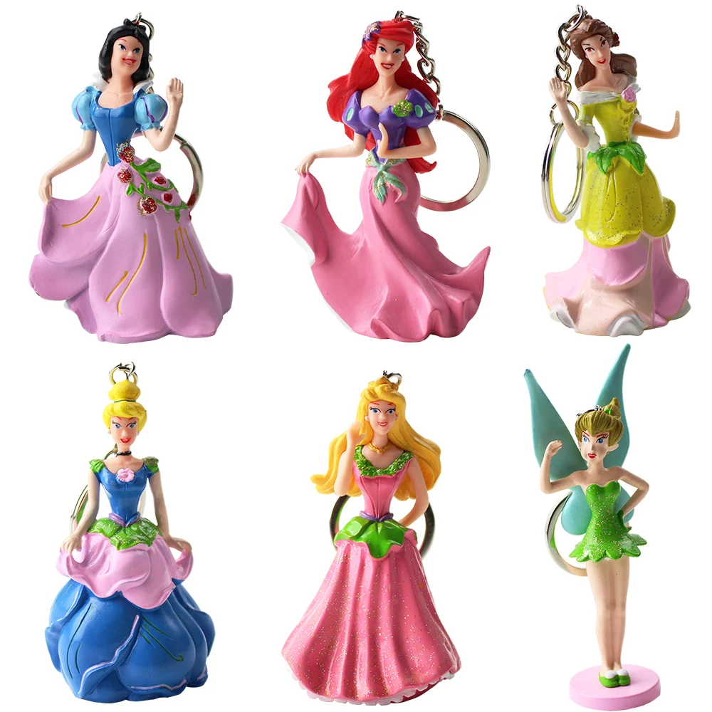 6pcs/set Princess Action Figure Keychain Snow White Cinderella Aurora Ariel Belle Tinker Bell Keyring PVC Figure Model Toys 8cm
6pcs/set Princess Action Figure Keychain Snow White Cinderella Aurora Ariel Belle Tinker Bell Keyring PVC Figure Model Toys 8cm