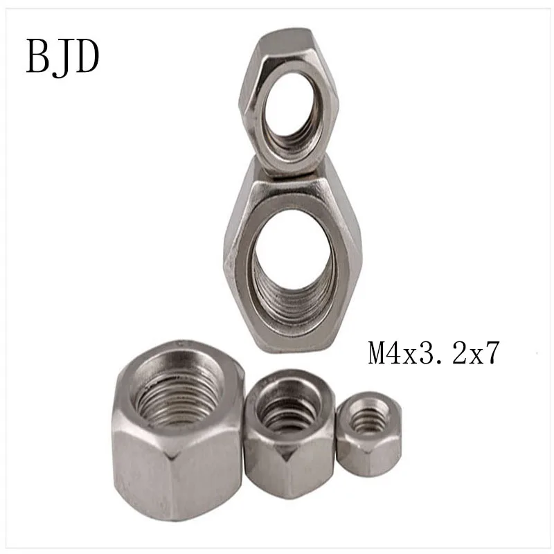 100PCS DIN934 M4x3.2x7 4mm nut tainless steel metric thread hex hexagon M4 nut lock screw bolt nuts suitable
100PCS DIN934 M4x3.2x7 4mm nut tainless steel metric thread hex hexagon M4 nut lock screw bolt nuts suitable