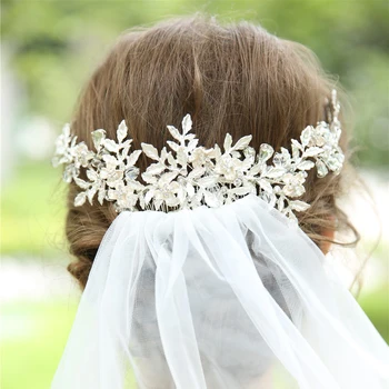 Floral Extravaganza Bridal Headpiece Handmade Romantic Wedding Hair Comb Beaded Leaves Hair Accessories For Brides 2019
Floral Extravaganza Bridal Headpiece Handmade Romantic Wedding Hair Comb Beaded Leaves Hair Accessories For Brides 2019