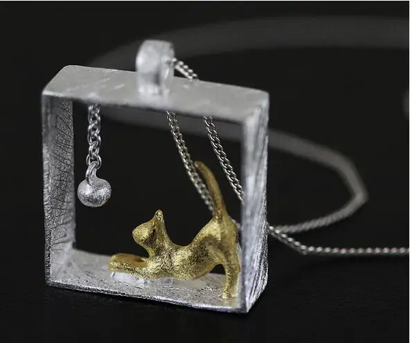 925 Sterling silver rectangle cat pendant necklace fashion jewelry for women girl best gift cute animal cat necklace accessories
925 Sterling silver rectangle cat pendant necklace fashion jewelry for women girl best gift cute animal cat necklace accessories