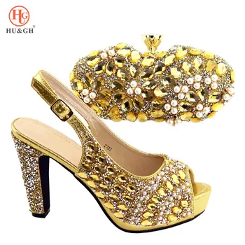 New Arrival Gold Color Shoes And Bag Sets Italian Shoes With Matching Bags For Women African Shoes And Bag Set For Wedding Party
New Arrival Gold Color Shoes And Bag Sets Italian Shoes With Matching Bags For Women African Shoes And Bag Set For Wedding Party
