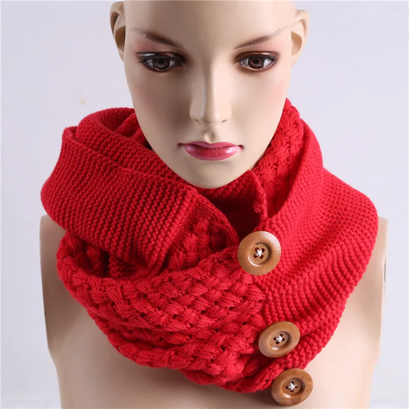 Fashion Winter Warm Scarf 3 Buttons Knitting Ring Scarf Collar Neck Infinity Scarves Shawl for Women New Arrival AQ985056
Fashion Winter Warm Scarf 3 Buttons Knitting Ring Scarf Collar Neck Infinity Scarves Shawl for Women New Arrival AQ985056
