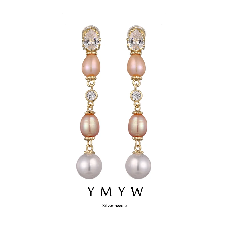 YMYW Luxury Charm Zircon Freshwater Pearl Dangle Long Earrings For Women Party Wedding New Temperament Bling Earrings Jewelry
YMYW Luxury Charm Zircon Freshwater Pearl Dangle Long Earrings For Women Party Wedding New Temperament Bling Earrings Jewelry