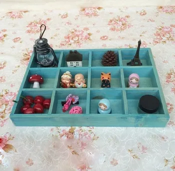 New Blue Multi-table Desktop Wood Storage Box 12 Retro Wood Box Trinkets Jewelry Tray Accessories Home Decoration
New Blue Multi-table Desktop Wood Storage Box 12 Retro Wood Box Trinkets Jewelry Tray Accessories Home Decoration