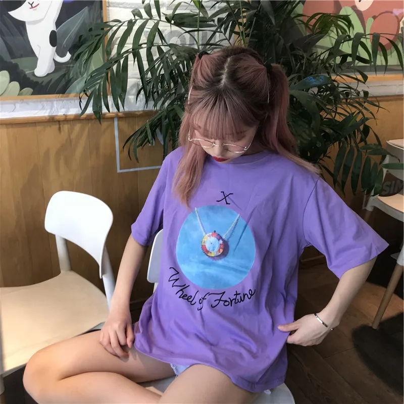 Summer women fashion sweet short-sleeved O-neck tops cartoon letters fun female Harajuku Korea Japanese ulzzang shirt
Summer women fashion sweet short-sleeved O-neck tops cartoon letters fun female Harajuku Korea Japanese ulzzang shirt