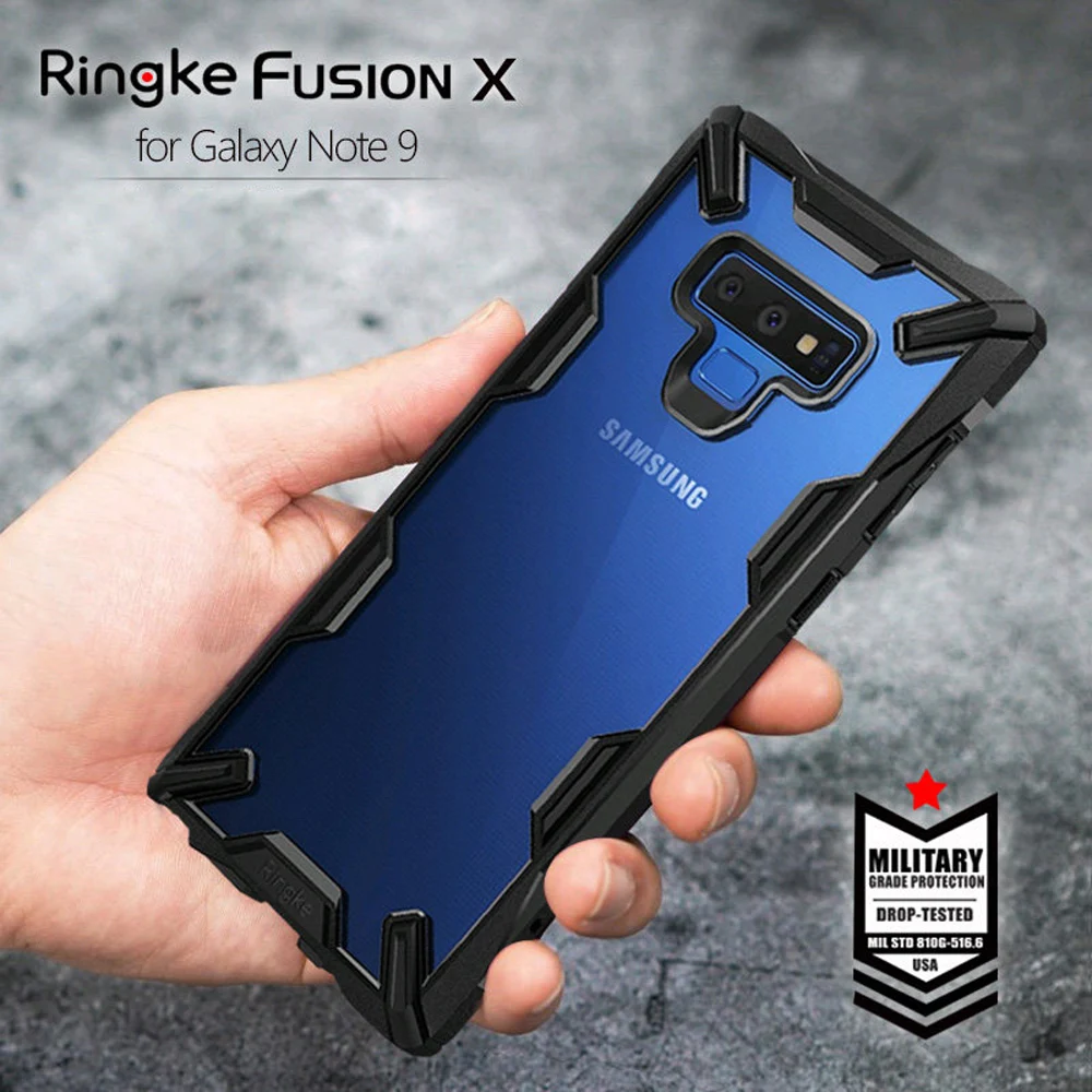 Ringke Fusion-X for Galaxy Note 9 Ergonomic Transparent Hard PC Back Soft TPU Frame Hybrid Impact Resistant
Ringke Fusion-X for Galaxy Note 9 Ergonomic Transparent Hard PC Back Soft TPU Frame Hybrid Impact Resistant