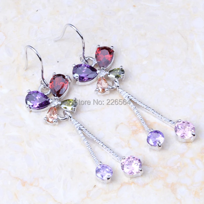 Novel Butterfly Colorful Zircon Drop Earrings Jewelry For Women Silver Colour Party Free Shipping E177
Novel Butterfly Colorful Zircon Drop Earrings Jewelry For Women Silver Colour Party Free Shipping E177