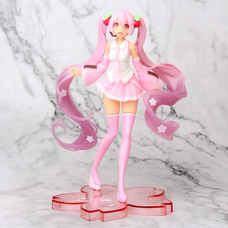 New 19CM Anime Pink Hatsune Miku Sakura Action Figures Toys Sexy Speelgoed Girls Cake Decoration Collection Model Toy Doll Gifts
New 19CM Anime Pink Hatsune Miku Sakura Action Figures Toys Sexy Speelgoed Girls Cake Decoration Collection Model Toy Doll Gifts