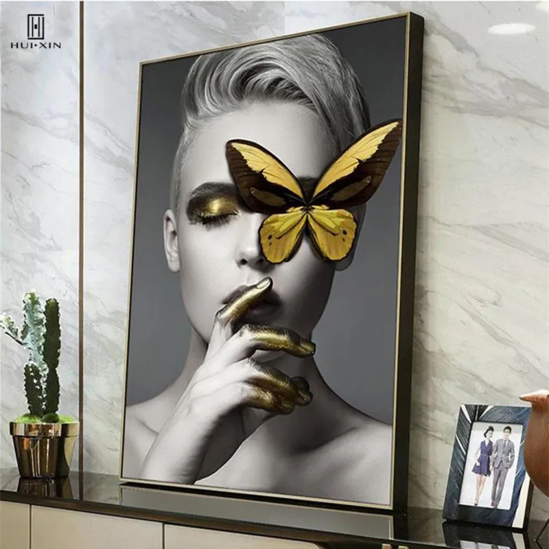 Nordic Modern Decorative Canvas Posters Paintings Of Golden Creative Portrait Photography Black And White Art For Room Decor
Nordic Modern Decorative Canvas Posters Paintings Of Golden Creative Portrait Photography Black And White Art For Room Decor