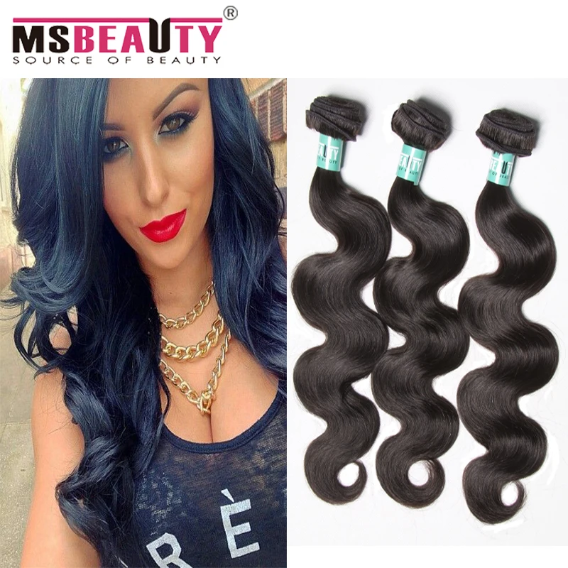 Malaysian Body Wave 3 Bundles 7A Unprocessed Malaysian Virgin Hair Body Wave #1B Cheap Body Wave Human Hair Bundles Sale