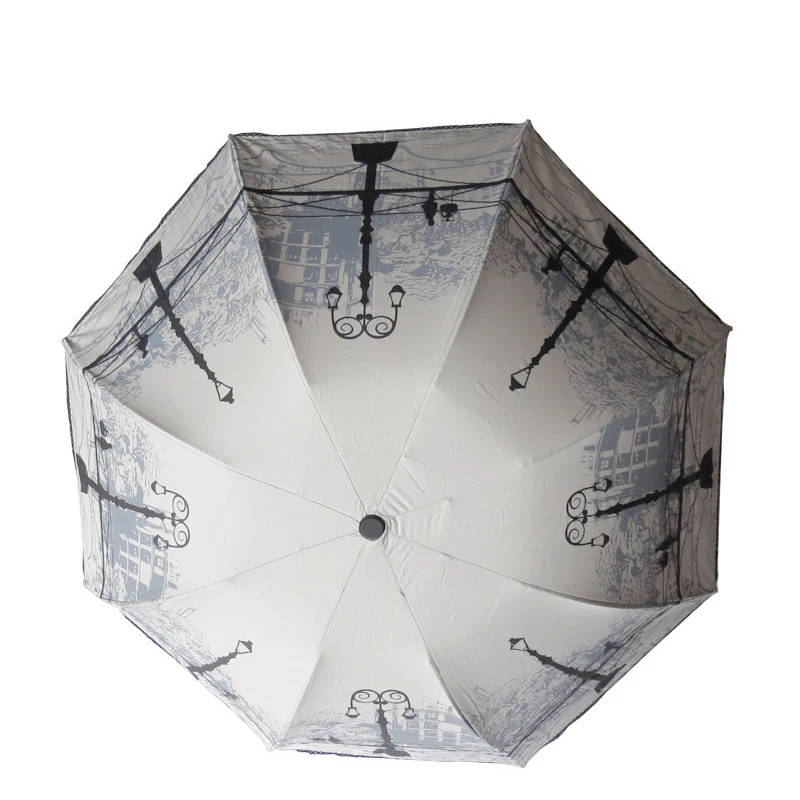 Street Light Printing Folding Umbrella Black Coating Colorful Sun Parsols Summer Modern Girl Princess Hangbag Round Umbrella
Street Light Printing Folding Umbrella Black Coating Colorful Sun Parsols Summer Modern Girl Princess Hangbag Round Umbrella