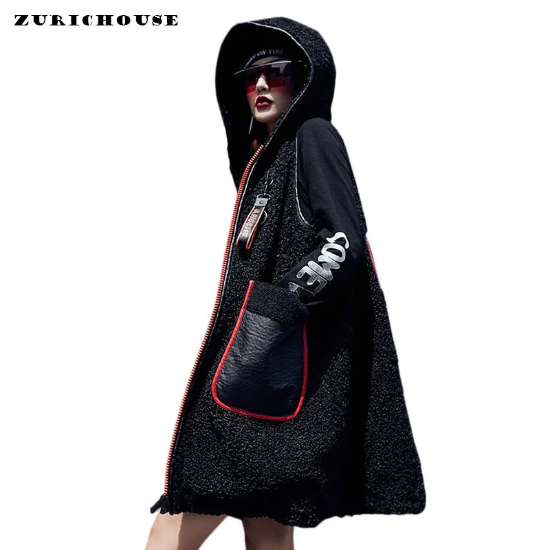 ZURICHOUSE 2019 Women's Long Winter Vest Hooded Gilet Fashion Leather Patchwork Streetwear Style Sleeveless Fur Coat Woman
ZURICHOUSE 2019 Women's Long Winter Vest Hooded Gilet Fashion Leather Patchwork Streetwear Style Sleeveless Fur Coat Woman