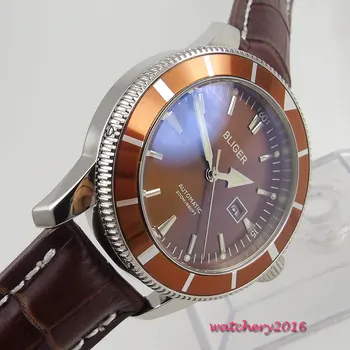 46mm Bliger Brown dial luminous hands Complete Calendar Leather strap Automatic movement Men's business Mechanical Wristwatches
46mm Bliger Brown dial luminous hands Complete Calendar Leather strap Automatic movement Men's business Mechanical Wristwatches