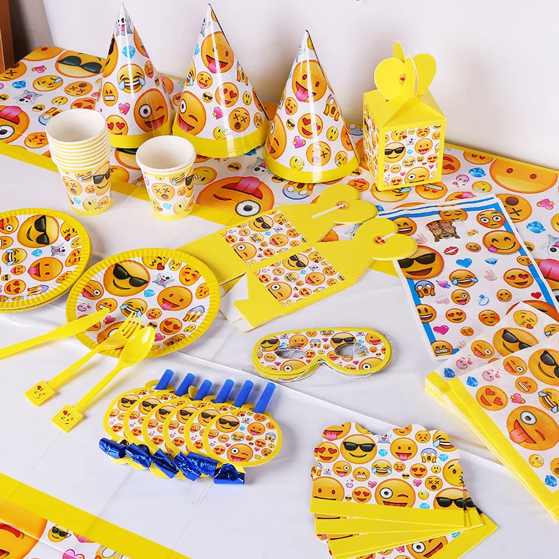 Cartoon Emoji Birthday Party Supplies Kids Favors Paper Plates Cups Tableware Napkins Straws Tablecloth Candy Box Party Decor
Cartoon Emoji Birthday Party Supplies Kids Favors Paper Plates Cups Tableware Napkins Straws Tablecloth Candy Box Party Decor