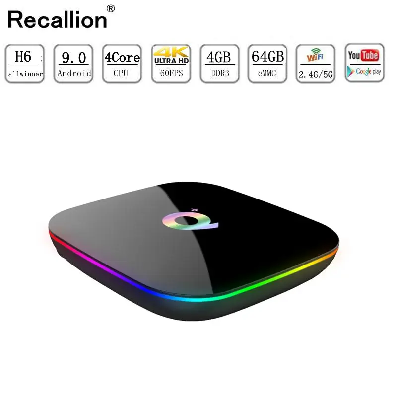 Allwinner H6 6K Smart TV Box Android 9.0 4GB RAM 64GB 32GB Quad Core USB3.0 Playstore Youtube Q Plus Wifi Set Top Box PK T95Q
Allwinner H6 6K Smart TV Box Android 9.0 4GB RAM 64GB 32GB Quad Core USB3.0 Playstore Youtube Q Plus Wifi Set Top Box PK T95Q