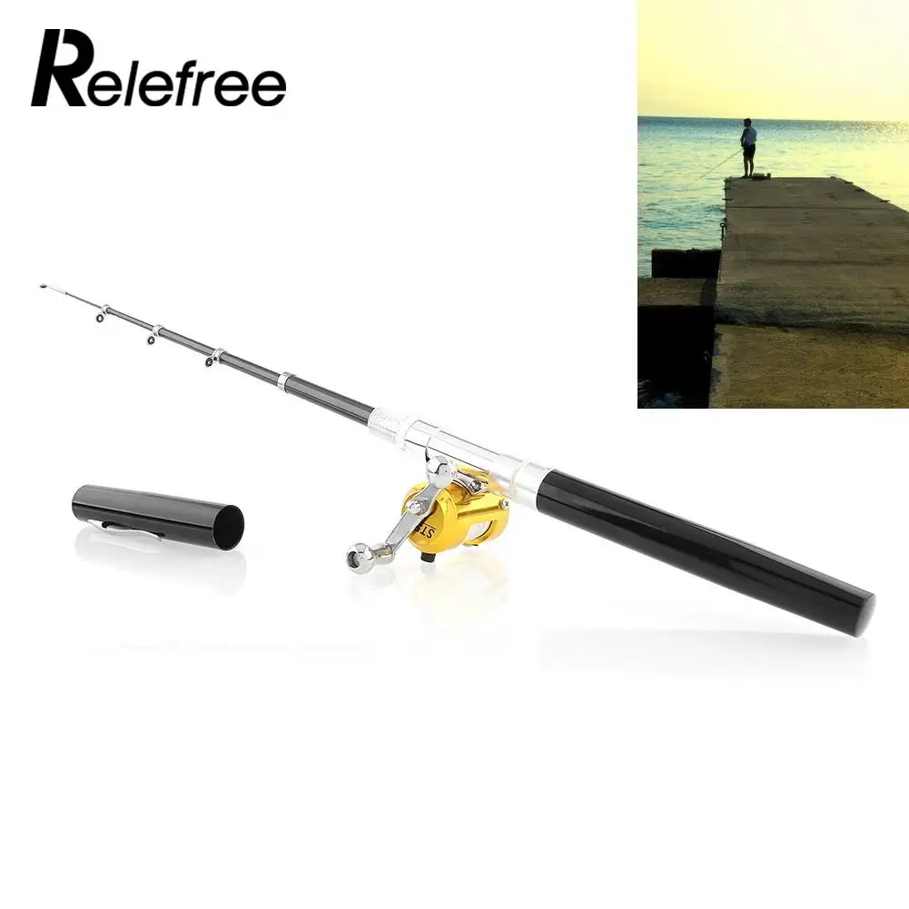 Relefree Aluminum Alloy mini smallest Fishing Rod Pen Reel Portable Briefcase Pole Line Kits Black 1M Sports
Relefree Aluminum Alloy mini smallest Fishing Rod Pen Reel Portable Briefcase Pole Line Kits Black 1M Sports